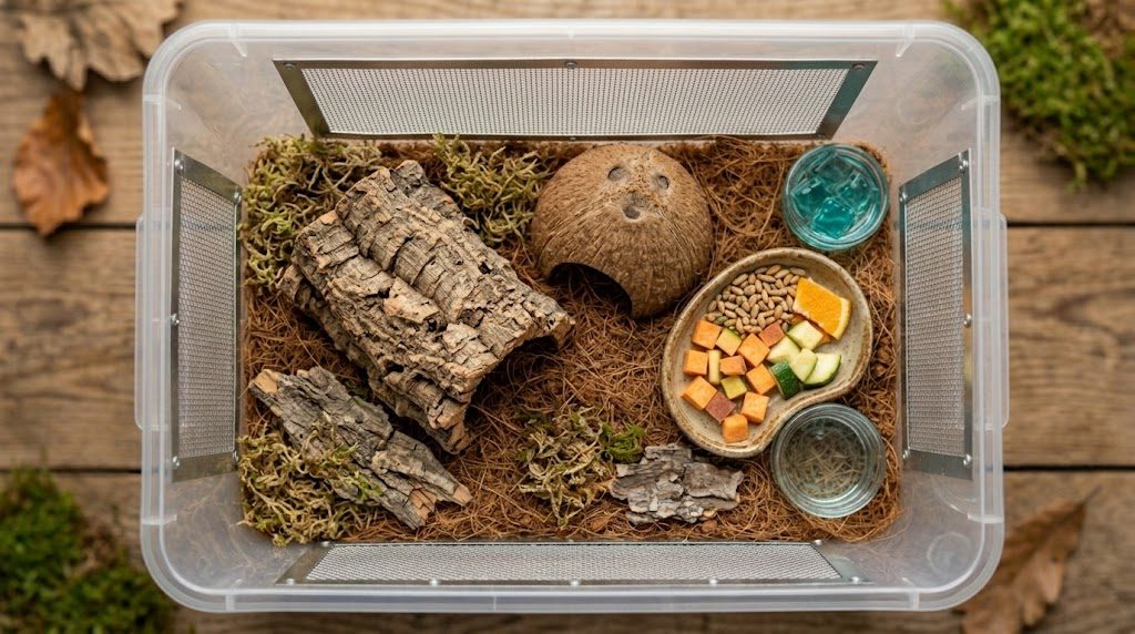Boîte d'élevage d'insectes nourriciers bien ventilée et propre