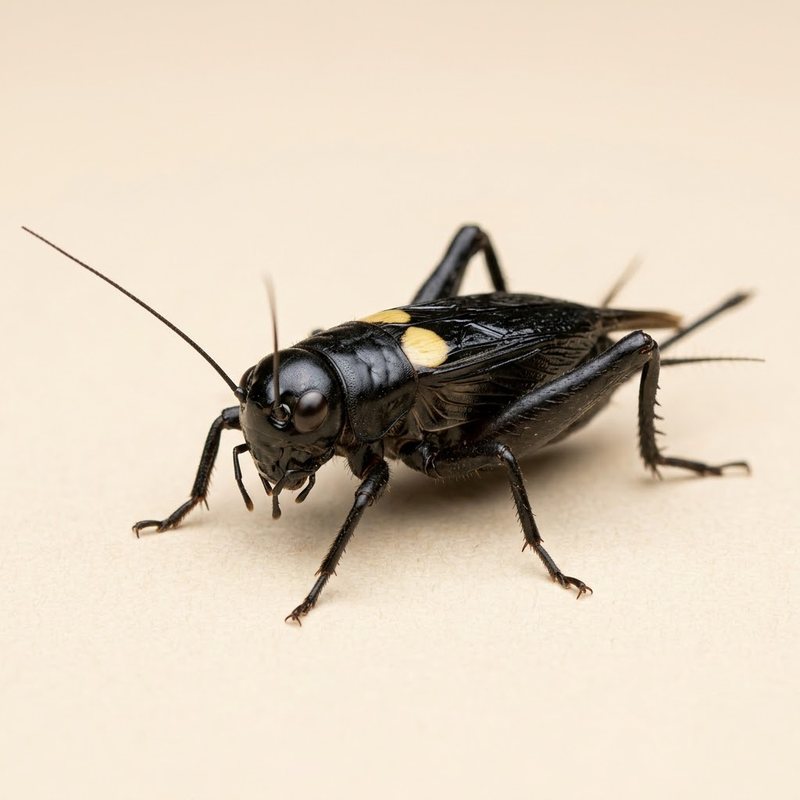 Grillons noirs bimaculatus (Gryllus bimaculatus)